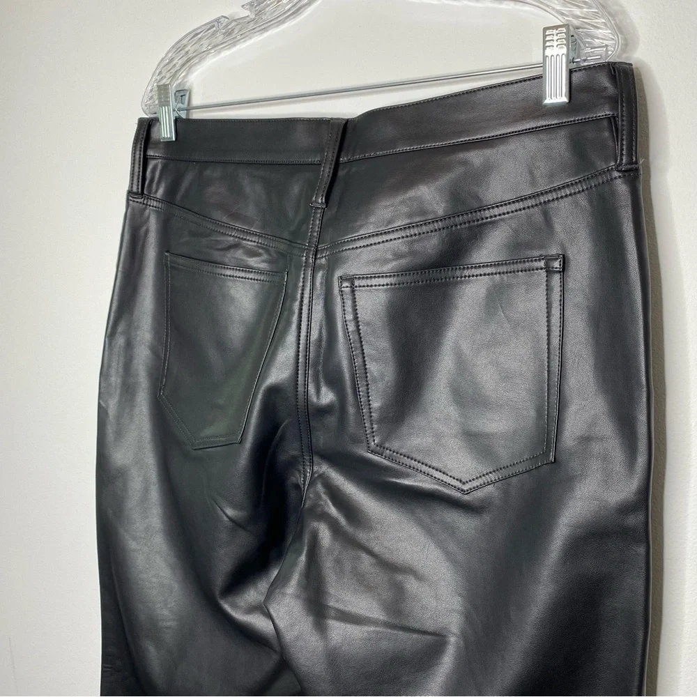 J. Crew Faux Leather High Rise Slim Demi Boot Pants